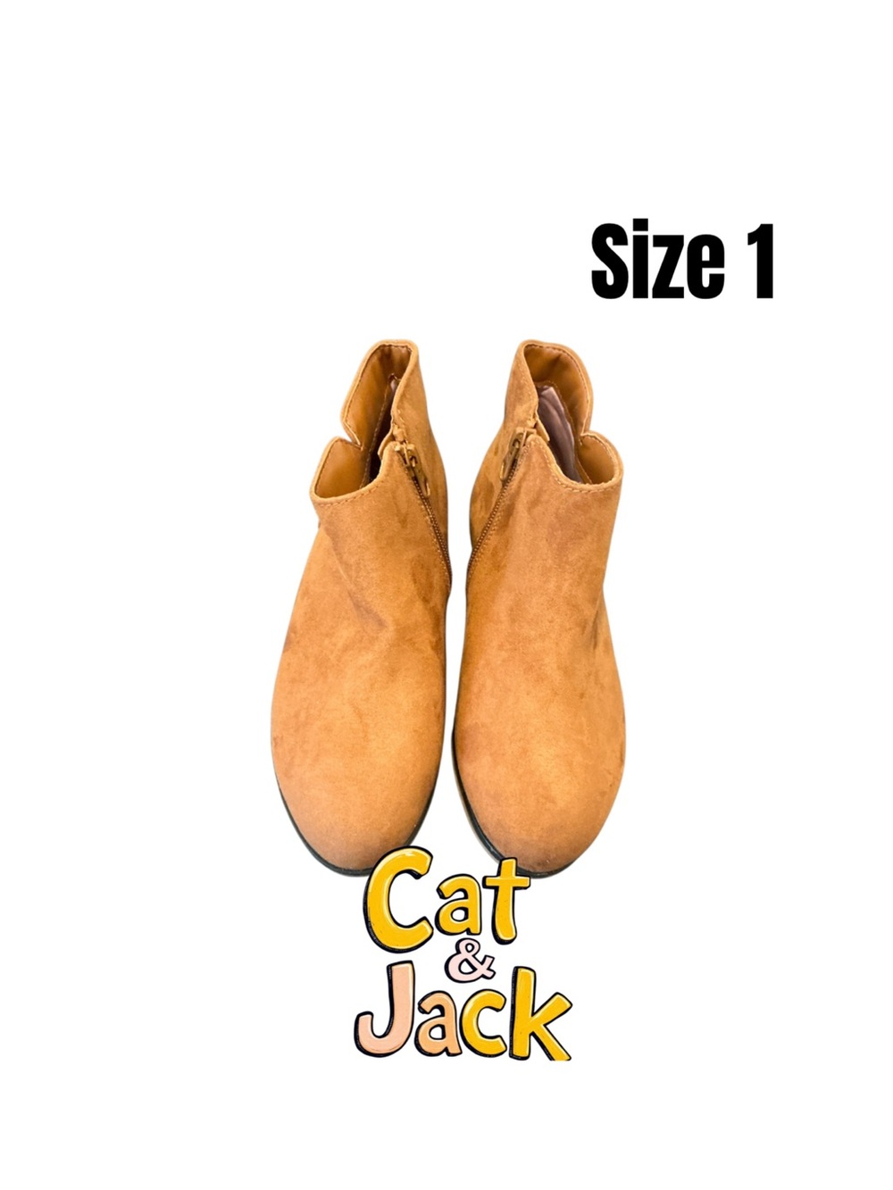 Cat & Jack Girls' Tan Suede Ankle Boots new no tags never used